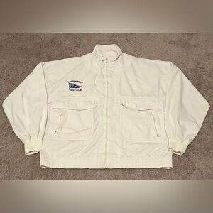 VTG Ft. Meyer Beach Yacht Club Vacation Express Zip Up Bomber Jacket Size Small